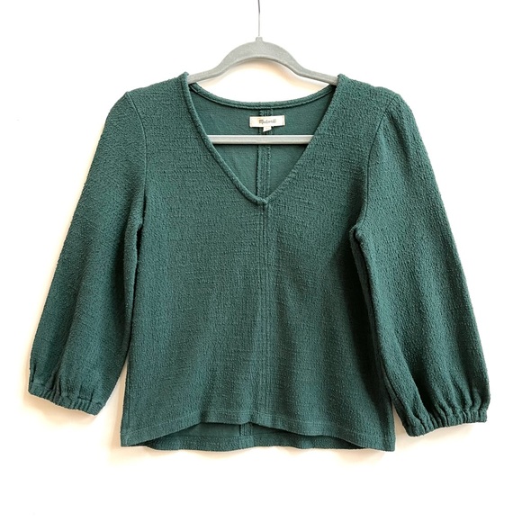 Madewell Tops - Madewell full-sleeve textured top in spruce green
